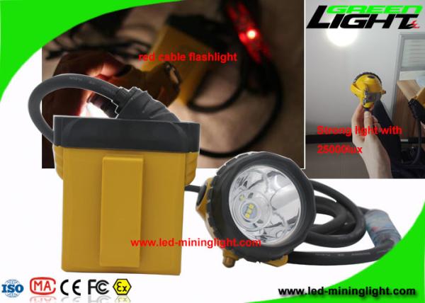 Cheap Explosion Proof Rechargeable Led Headlamp 25000 Lux With Security Cable Flashlight for sale