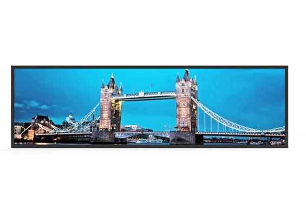 Cheap Wall Mounted Stretched Bar LCD Monitor , Ultra Wide LCD Display For Shelf Edge for sale