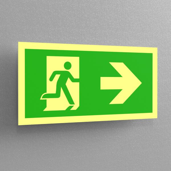 Cheap Self Luminous Emergency Photoluminescent Exit Signs Code Custom for sale
