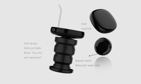 Cheap Mini Cordless Black Water Flosser Oral Irrigator Teeth Flossing Machine for sale