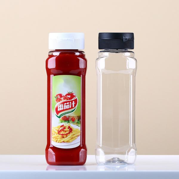 Cheap 500ml 7.5in Pet Sauce Bottles Tasteless for sale
