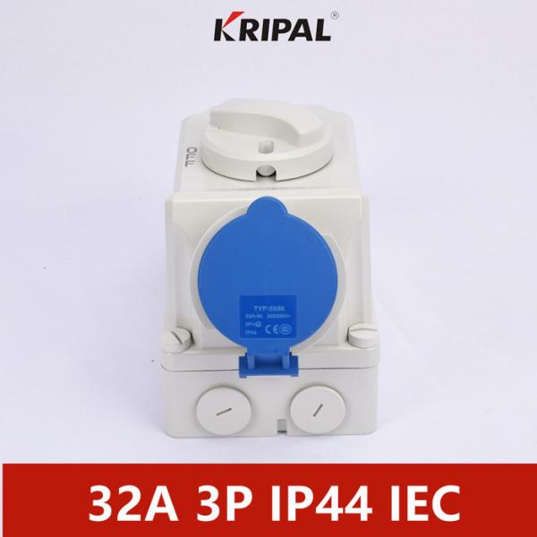 Cheap IEC IP44 32A Single Phase Switch Socket With mechanical interlock for sale