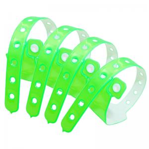 China Secure Printed Event Wristbands , Adjustable Plastic Wristbands For Event on sale