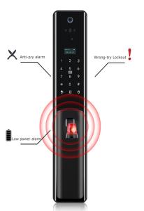 Best Home Security Smart Door Locks 3D Face Recognition Anti-Peeping Password multiple functions the most security systerm wholesale