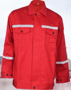 High Visibility Mens Reflective Jacket , Custom Logo Red Reflective Coat