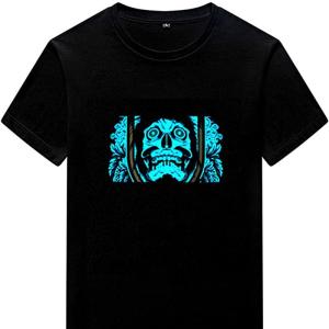 China Audio Control Light Up LED T Shirt Wireless Music Flashing Black on sale