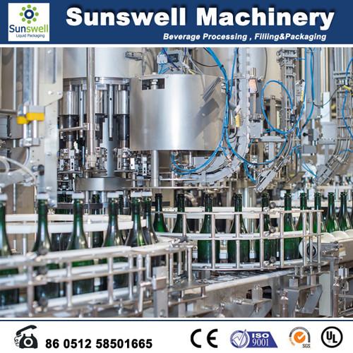Cheap 1200 Capacity Beer Bottling Machine Automatically Transferred By A Star Wheel for sale