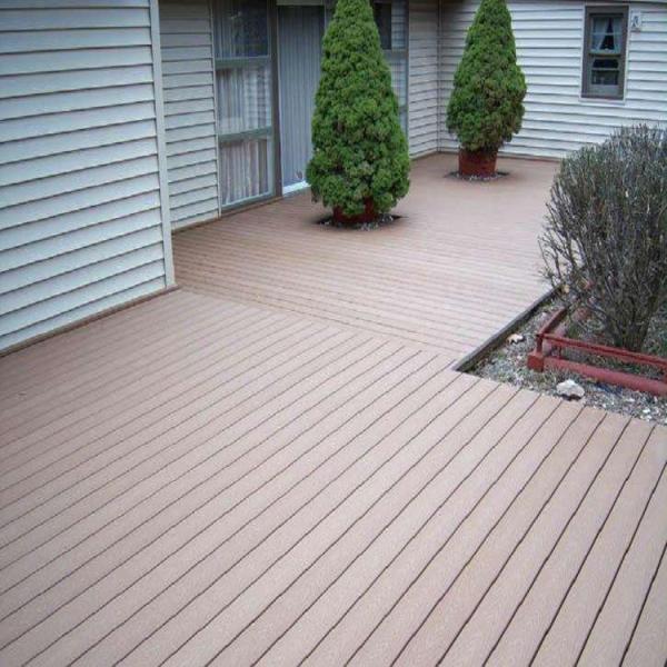 Cheap Recyclable Wood Plastic Composite Flooring Tiles  140 X 25mm Solid Composite Decking for sale