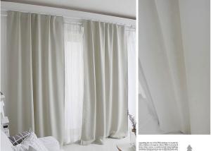 100% Polyester Blending Modern Window Curtains Multiple Colors Lightweight Fabric