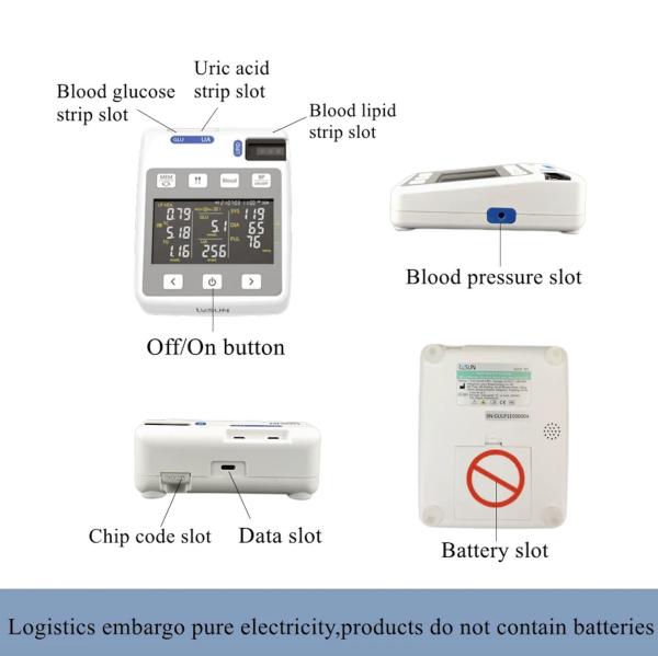 Cheap Lysun GULP-101 Multi-Function Analyzer Meter Glucose Cholesterol And Uric Acid Meter for sale