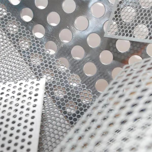 Cheap Silver Perforated Aluminum Mesh Sheet 0.2x0.8m 1x2m 1x20m Round Square Cross Leaf Holes for sale