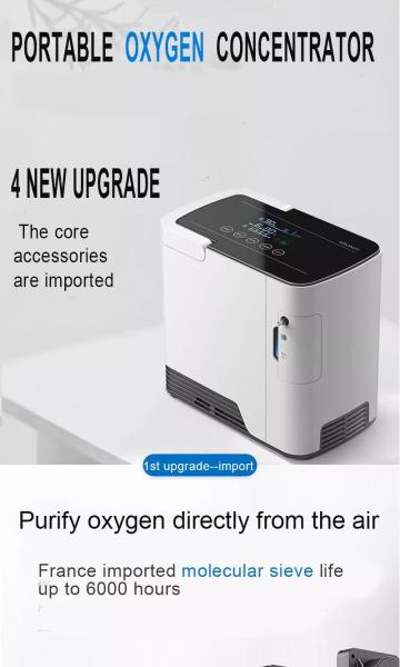 Cheap 1 L- 7 L Adjustable Portable O2 Concentrator Dual Flow Oxygen for sale