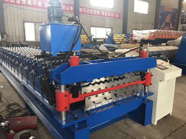 Cheap Trapezoid Style Corrugated Roll Former 8-15m / Min Working Speed 16 Steps Type for sale