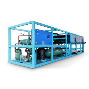 Direct Cooling Block Ice Machine With 1 Refrigerating Fluid R22 / R404A Ice Mold Size 380*180*1000mm 6450*2360*2530mm