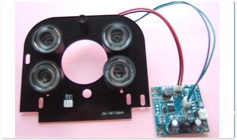 Cheap Four High Power LEDs IR LED Illuminator Rectangle Side Protective Model Camera for sale