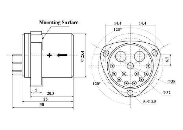 Cheap Aerospace industry grade quartz accelerometer sensor analog output with Scale Factor 1.2~1.6mA/g for sale