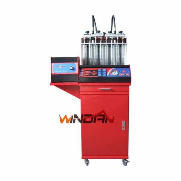 Cheap Four Injectors Fuel Injector Cleaner Machine With Fluid Level Indicator And Discharge Valve for sale