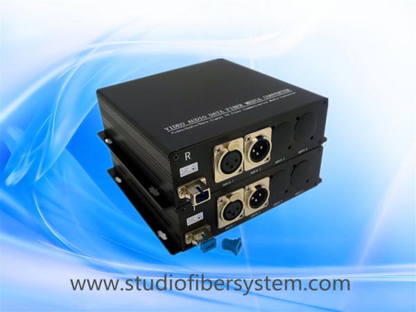 Cheap Mic&Balanced audio to  fiber converter for 1CH Mic 1 balanced audio input,2 balanced audio output for intercom system for sale