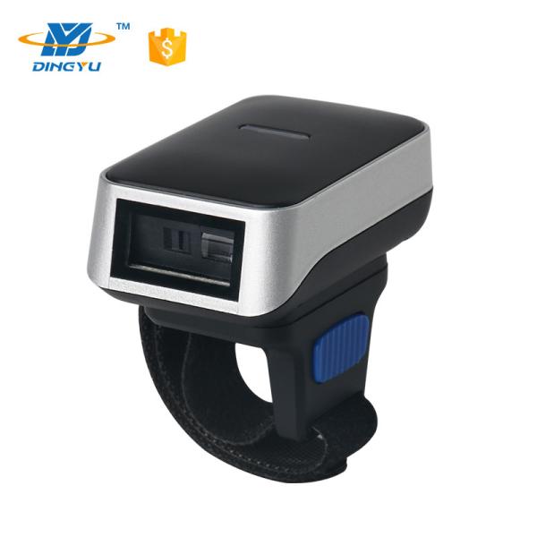 Portable Finger Barcode Reader , Android IOS Bluetooth Ring Barcode Scanner