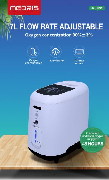 Cheap 7L Large Screen LCD Oxygen Concentrator: Adsorption And Compression For Efficient Oxygen Delivery for sale