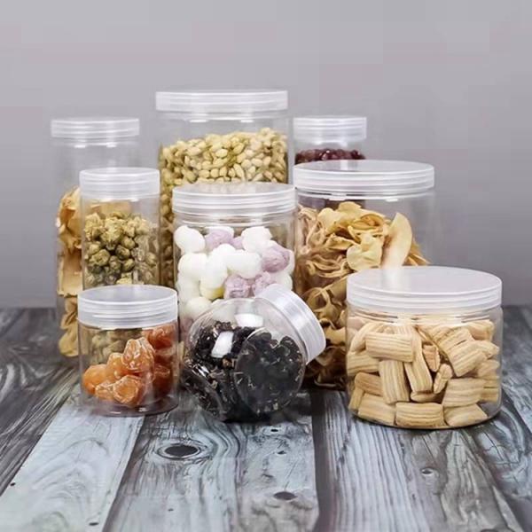 Cheap 120ml Plastic Candy Cookie Jar Child Resistant PET Jar With Lid for sale