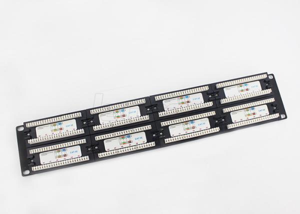 Cheap Quick Installation Network Ethernet Patch Panel Cat6a 24 Port ROHS / UL for sale