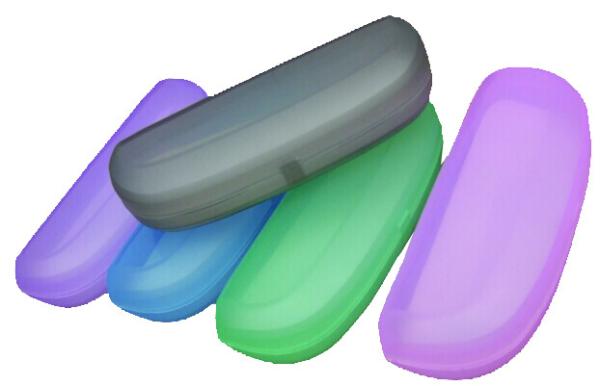 Cheap semi hard plastic eyewear cases with medium size for sale