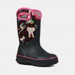 China Winter Animals Printed Neoprene Waterproof Rain Boots Durable for sale