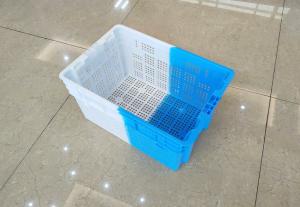 China Double Color Shipping Nestable Plastic Crates For Fruits And Vegetables on sale