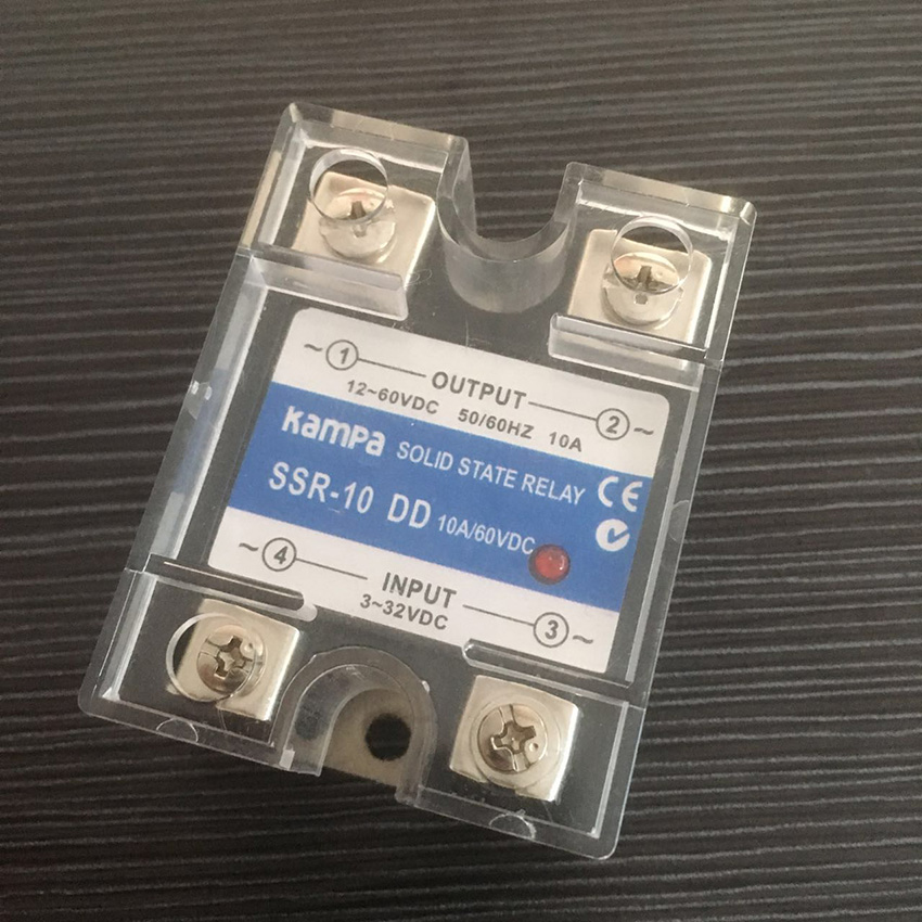 10DD SSR Control input 3-32V DC output 12~40VDC High voltage single phase dc solid state relay