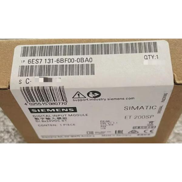 Cheap SIEMENS 6ES7131-6BF00-0BA0 SIMATIC ET200SP DIGITAL INPUT MODULE, 8-POINT, 24VDC SUITABLE FOR BU TYPE A0 for sale