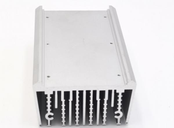 Silver OEM Aluminium Extrusion Profiles Heat Sink Profiles Anodised For Power Amplifier