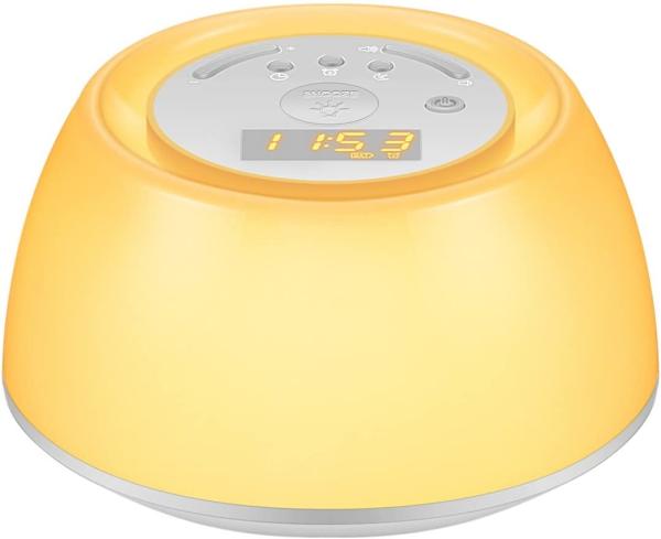 Cheap 3 Levels Brightness Multicolor 3W Wake Up Alarm Clock Light Touch Sensor for sale