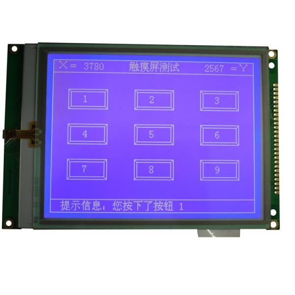 Cheap Flat Rectangle Dot Matrix LCD Display Module 24 / 26 Pins Blue Film Negative Display for sale