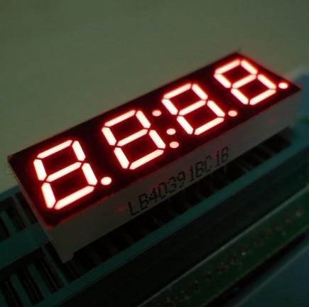 0.8 Inch 4 Digit Seven Segment LED Clock Display High Luminous Intensity Stable