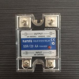 China Single Phase Relay 120A AC to AC SSR Input 90-280 VAC Control Output 24-480VAC Black Color Solid State Relay(SSR-120AA) on sale