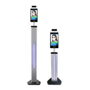 Best Floor Standing Face Recognition Temperature Measuring Kiosk With 8&quot; LCD Display wholesale
