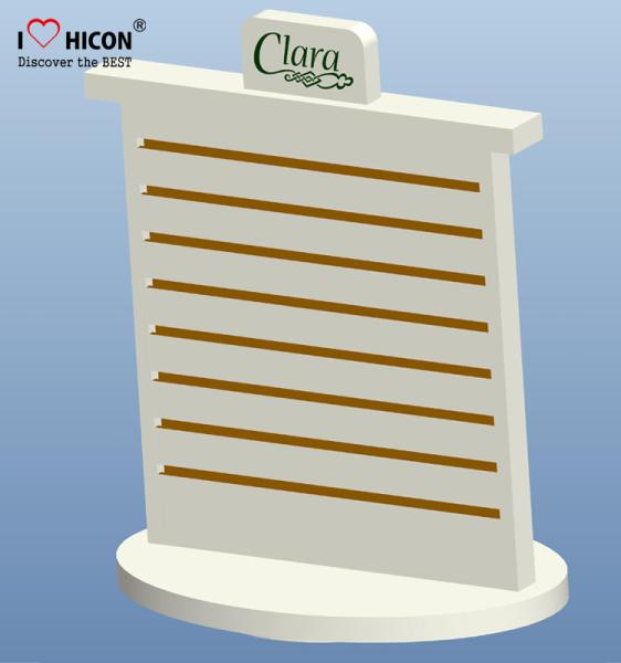 Cheap Merchandising Pop Counter Display Racks , Slatwall Spinner Display Rack No Hooks for sale