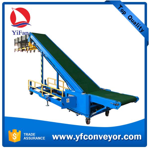 Cheap Container Loading Unloading Conveyor with 7.2m flexible powered roller conveyor for sale