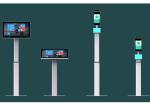 Safe Temperature Measurement kiosk face recognition RFID card reader Machine for