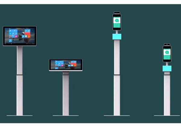 Safe Temperature Measurement kiosk face recognition RFID card reader Machine for