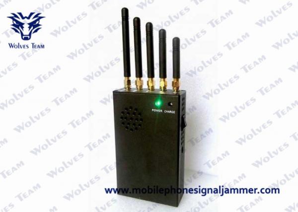 Cheap 3W Total Output Cellular Signal Blocker , Mini Portable Cellphone Jammer WIFI 3G 4G LTE for sale