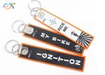 Double Side Design Custom Embroidered Key Tags With Machine Woven Own Name Logo