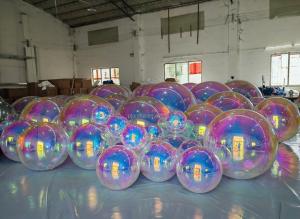 China Double Layer PVC Giant Mirror Ball Inflatable Sphere Balloons Mirror Balls For Sale on sale