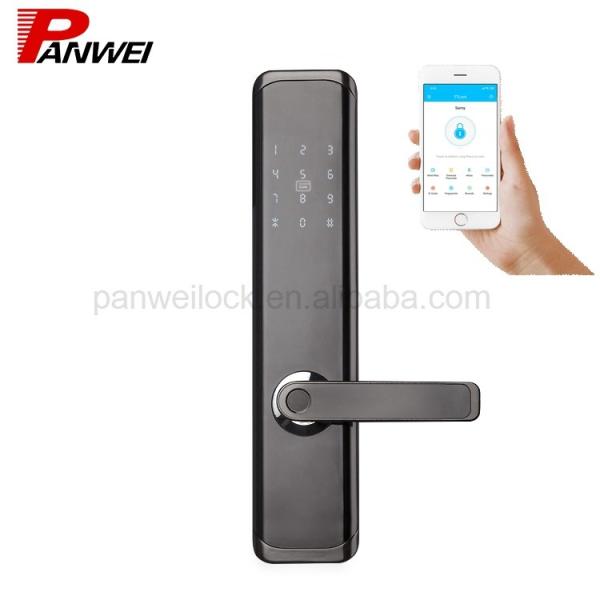 Cheap TT Lock Fingerprint Scanner Door Lock Support Password Card Key Open / APP Lock for sale