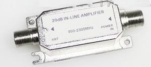 China 500mA Satellite Inline Amplifier Signal Booster 20dB 2400MHz on sale