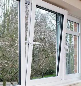 Best White UPVC / PVC Tilt And Turn Window Double Glazed Glass Window With Mosquito Net wholesale