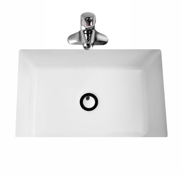 Cheap Rectangle WC Under Counter Basin White Ceramics Glazed With overflow for sale
