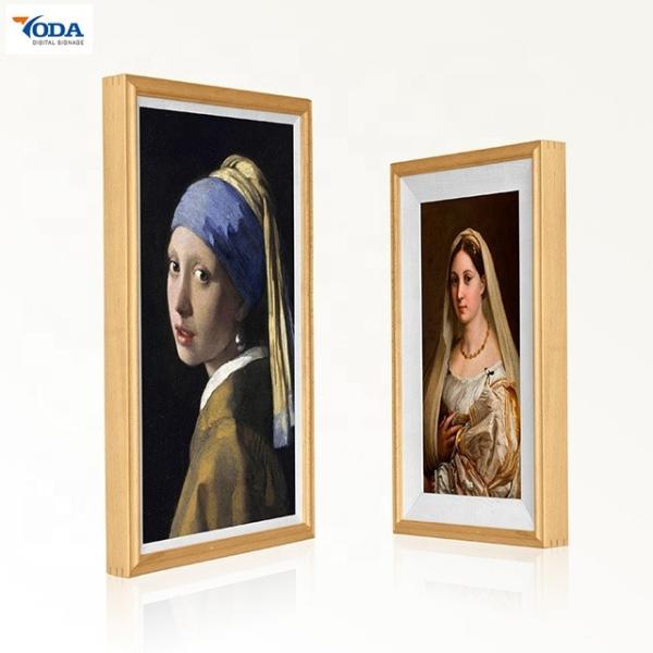 Cheap Customized Wooden Digital Photo Frame Viewer Wall Mounted Haze LCD Screen for sale