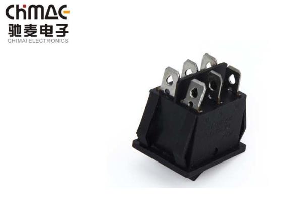 Cheap Circuit Breaker Push Button Rocker Switch Overload Protection 6 Pins Terminal for sale
